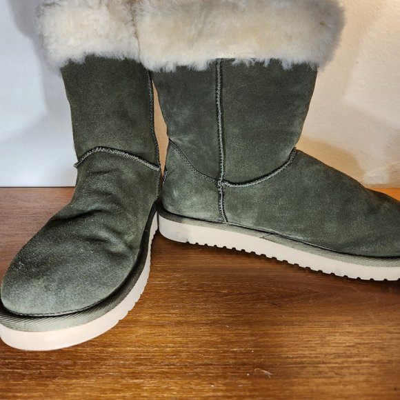 Koolaburra by UGG Green Fur Lined Winter Boots Women (8) - Picture 7 of 12
